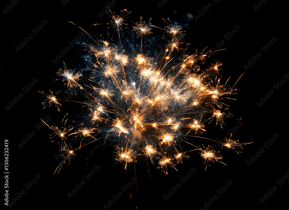 Spectacular firework display illuminates the night sky with dazzling vibrant patterns and colors Spectacular firework display illuminates the night sky with dazzling vibrant patterns and colors