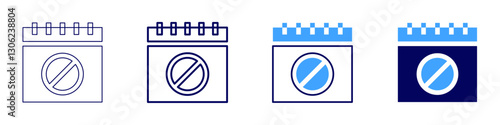 Routine tracker icon in 4 different styles. Thin Line, Line, Bold Line, Duotone. Duotone style. Editable stroke