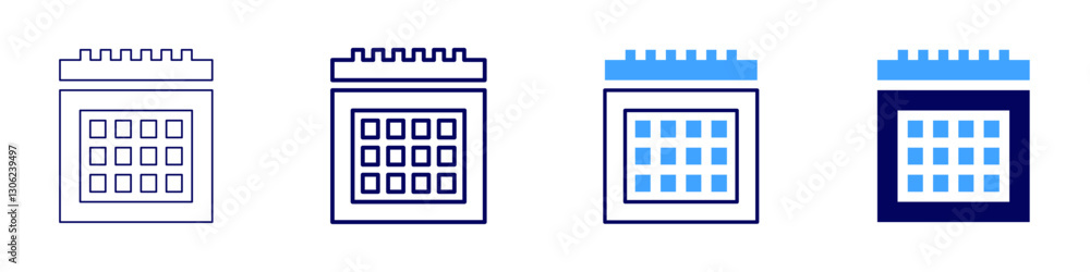Study planner icon in 4 different styles. Thin Line, Line, Bold Line, Duotone. Duotone style. Editable stroke Study planner icon in 4 different styles. Thin Line, Line, Bold Line, Duotone. Duotone style. Editable stroke