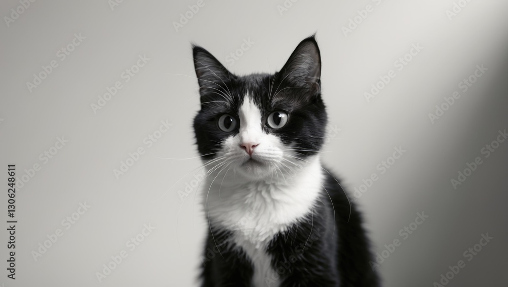 Adorable Black and White Feline Adorable Black and White Feline