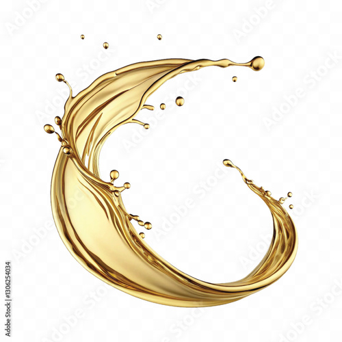 abstract 3d liquid olive oil splash in different style isolated on white background