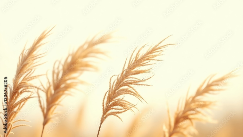 Withered pampas grass showcased against a light backdrop. Withered pampas grass showcased against a light backdrop.