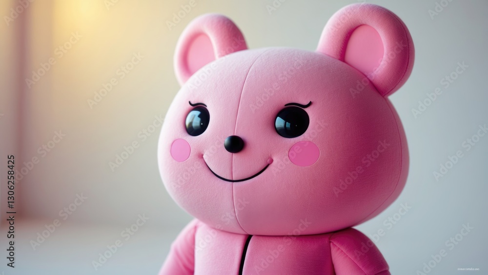charmingly pink character figure featuring a minimalist design style charmingly pink character figure featuring a minimalist design style