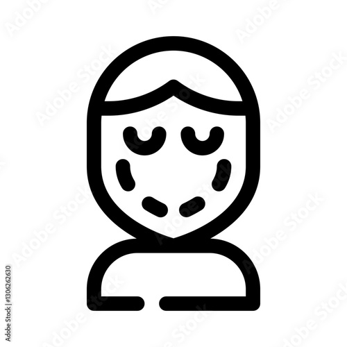 chin augmentation line icon