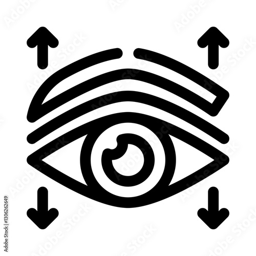 eyelid surgery line icon