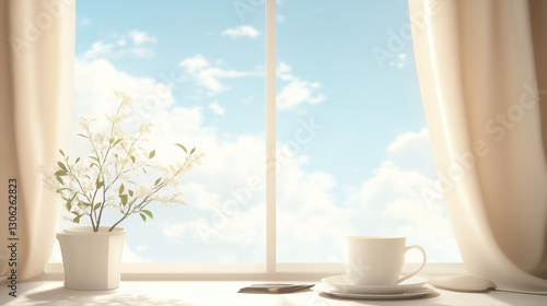 Window View with Coffee and...