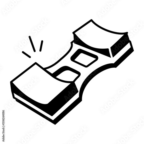 Bracket mat icon in hand drawn style 

