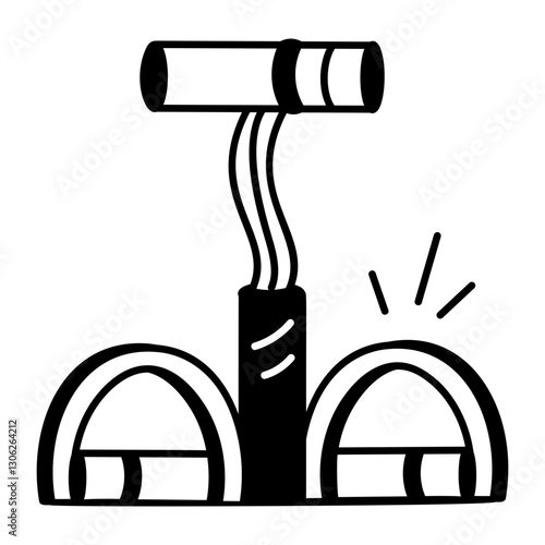 A hand drawn icon of pedal rope 
