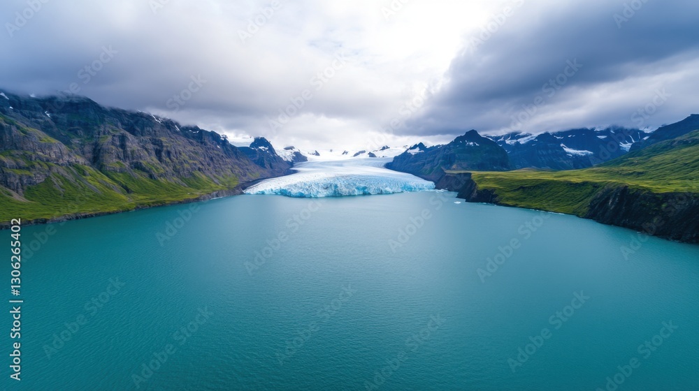 Obraz premium Glacier Lake Panoramic Iceland