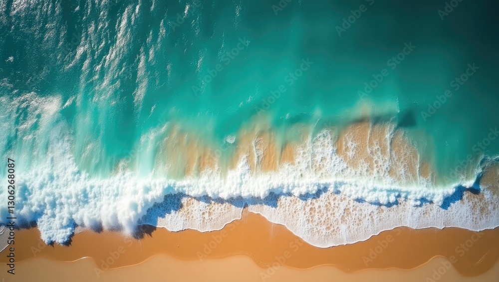 Stunning tropical coastline with vibrant waves and azure waters during summer. Aerial view showcasing beautiful seas with crashing waves along the lively Mediterranean shoreline. Stunning tropical coastline with vibrant waves and azure waters during summer. Aerial view showcasing beautiful seas with crashing waves along the lively Mediterranean shoreline.