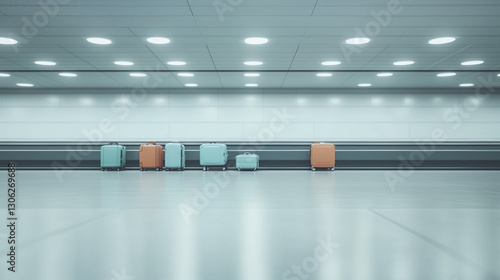 Airport Luggage: A row of v...