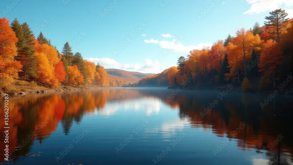 Canisbay Lake in Algonquin Provincial Park, Ontario, showcasing tranquil waters mirroring the autumn colors. Canisbay Lake in Algonquin Provincial Park, Ontario, showcasing tranquil waters mirroring the autumn colors.