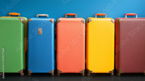 Colorful Luggage Lineup: A ...