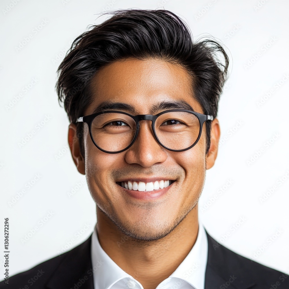 studio portrait of a handsome smiling asian businessman studio portrait of a handsome smiling asian businessman