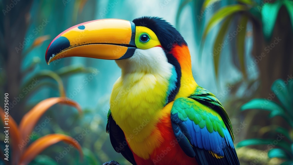 Fototapeta premium Stunning digital image of a toucan