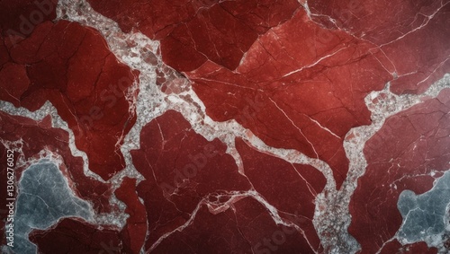 opulent Italian crimson stone surface backdrop. deep red stone texture with elegant, soft mineral veining. rich dark red marble's natural design for a background, unique abstract limestone. photo