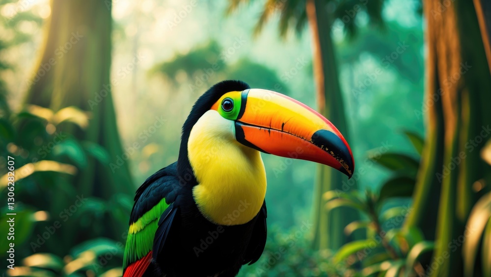 Fototapeta premium Image of a Tucan in Its Natural Habitat