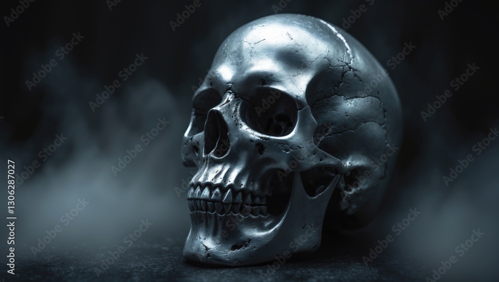 Shiny metallic cranium Shiny metallic cranium