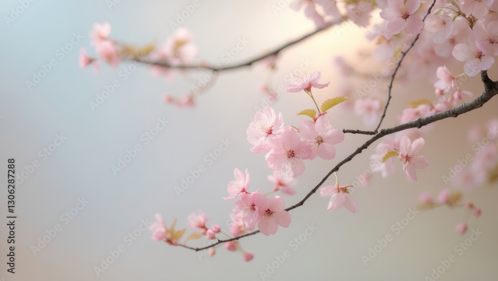 Sakura blossoms reach their peak in the spring season. Sakura blossoms reach their peak in the spring season.