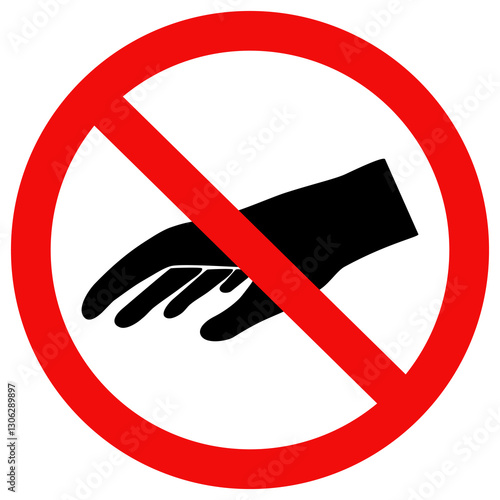 do not touch sign. flat vector illustration simple design.