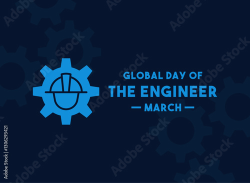 Global Day of the Engineer. March. Flat design vector.