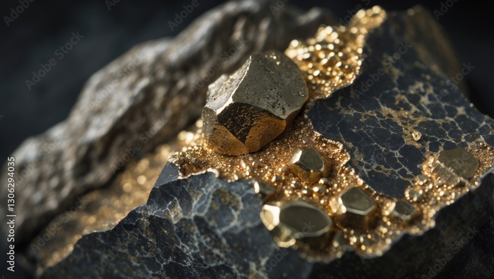 Marcasite and Pyrite Stone Display. Natural Mineral Texture Background Marcasite and Pyrite Stone Display. Natural Mineral Texture Background