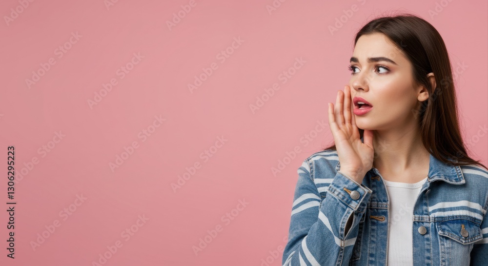 Fototapeta premium Woman whispering a secret.