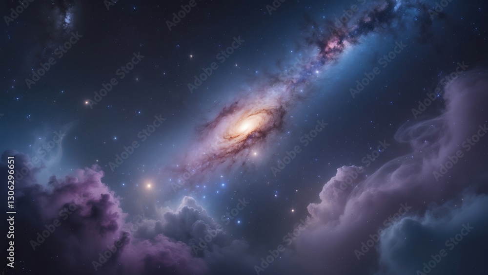 Orion Nebula M42 with Galaxy, Open Cluster, Globular Cluster, stars, and cosmic dust within the Milky Way captured using a specialized astrophotography camera on a telescope. Orion Nebula M42 with Galaxy, Open Cluster, Globular Cluster, stars, and cosmic dust within the Milky Way captured using a specialized astrophotography camera on a telescope.