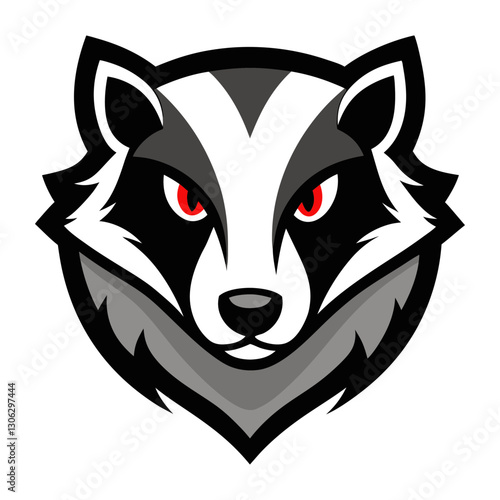 Badger head mascot logo design vector