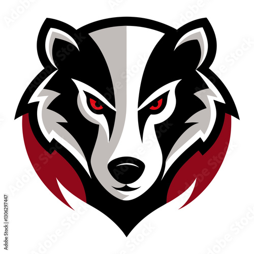 Badger head mascot logo design vector