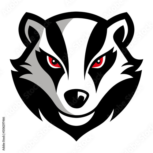 Badger head mascot logo design vector