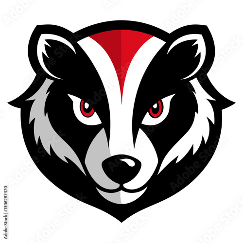 Badger head mascot logo design vector