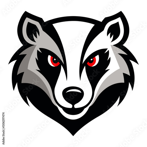 Badger head mascot logo design vector