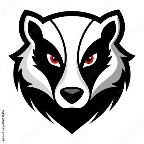 Badger head mascot logo design vector