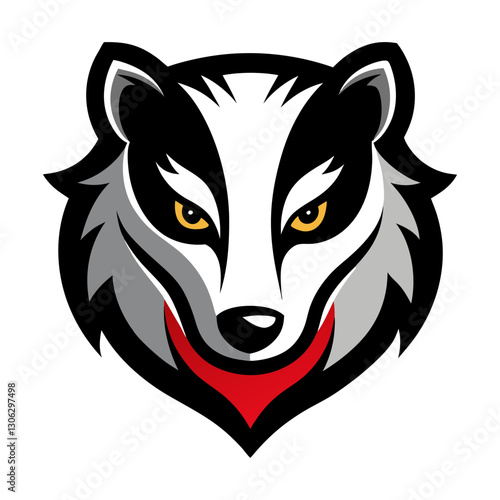 Badger head mascot logo design vector