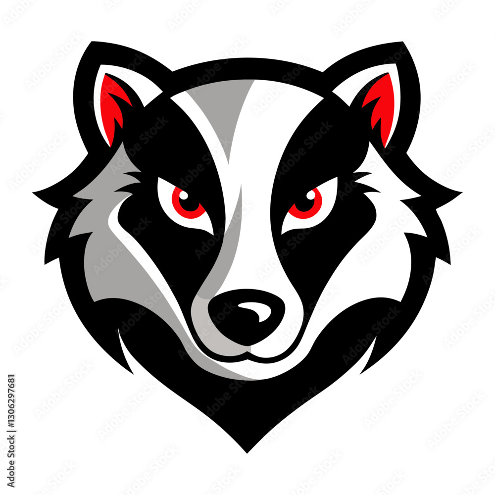 Badger head mascot logo design vector Badger head mascot logo design vector