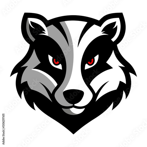 Badger head mascot logo design vector
