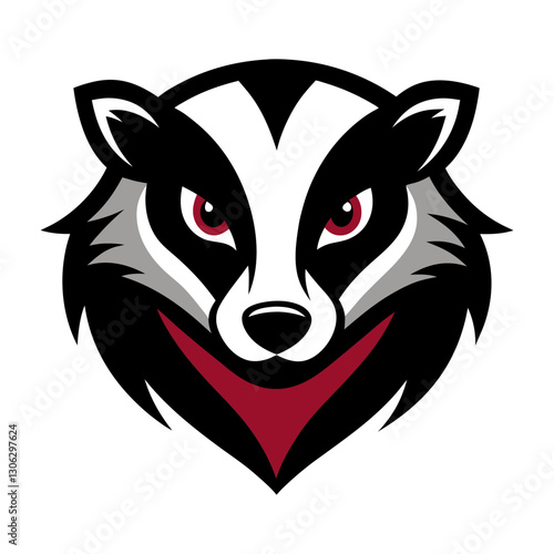 Badger head mascot logo design vector