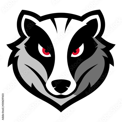 Badger head mascot logo design vector