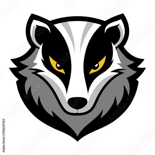 Badger head mascot logo design vector