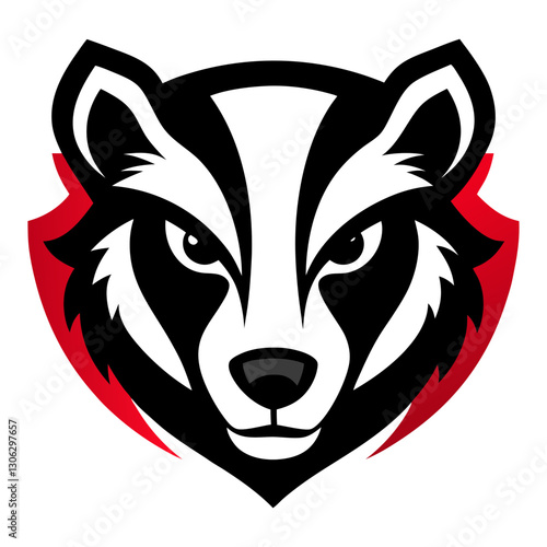 Badger head mascot logo design vector