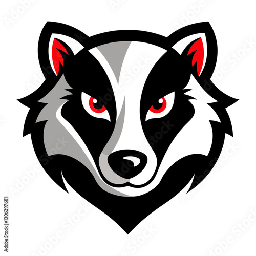 Badger head mascot logo design vector