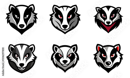 Badger head mascot logo design vector