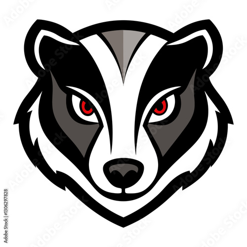 Badger head mascot logo design vector