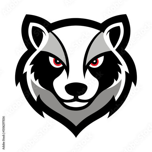 Badger head mascot logo design vector