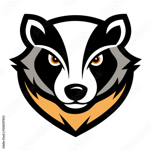 Badger head mascot logo design vector