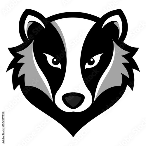 Badger head mascot logo design vector
