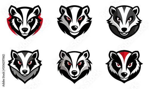 Badger head mascot logo design vector