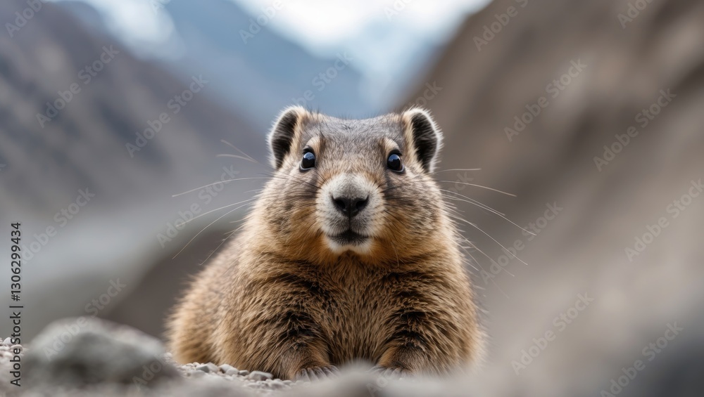 Fototapeta premium Marmot Found in Leh Ladakh