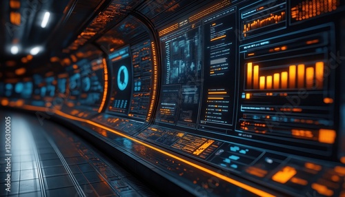 Wallpaper Mural E-commerce Growth Data Dashboard Futuristic Interface for Online Business Analytics Torontodigital.ca